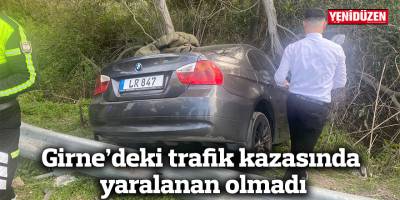 Girne’deki trafik kazasında yaralanan olmadı