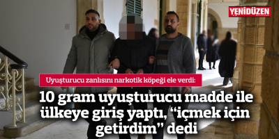 10 gram uyuşturucu madde ile ülkeye giriş yaptı, “içmek için getirdim” dedi