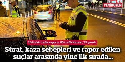 Haftalık trafik raporu: 85 trafik kazası, 29 yaralı