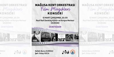 Mağusa Kent Orkestrası, film müzikleri konseptiyle ikinci konserini verecek