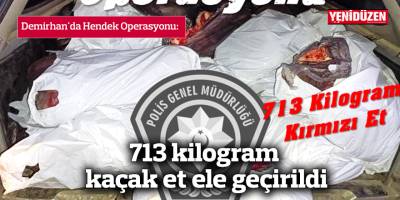 713 kilogram kaçak et ele geçirildi