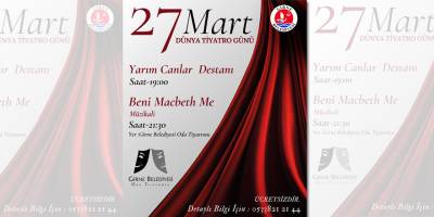 Girne Belediyesi Oda Tiyatrosu, 27 Mart Dünya Tiyatro Günü’nde iki oyun birden sahneliyor