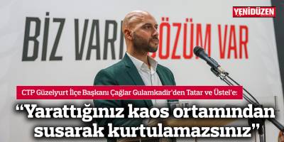 "Yarattığınız kaos ortamından susarak kurtulamazsınız"