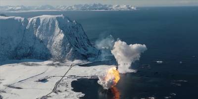 Norveç'te fırlatılan Alman uzay roketinin kalkıştan sonra infilakı ülkede çevresel endişeleri artırdı