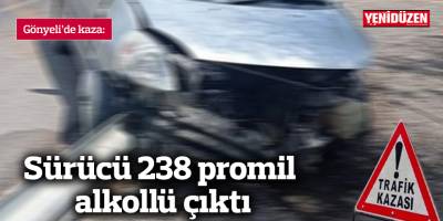 Gönyeli’de kaza yapan sürücü 238 promil alkollü çıktı