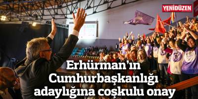 Erhürman'ın Cumhurbaşkanlığı adaylığına coşkulu onay