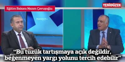 "Bu tüzük tartışmaya açık değildir, beğenmeyen yargı yolunu tercih edebilir"