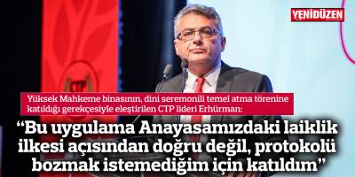 "Bu uygulama Anayasamızdaki laiklik ilkesi açısından doğru değil, protokolü bozmak istemediğim için katıldım"
