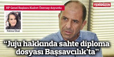 “Juju hakkında sahte diploma dosyası Başsavcılık’ta”