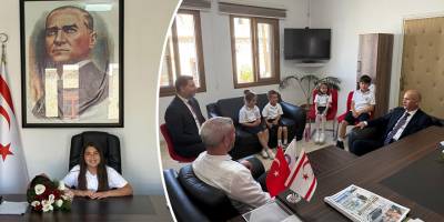 23 Nisan’da çocuklar başkan koltuğuna oturdu