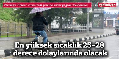 Yarından itibaren cumartesi gününe kadar yağmur bekleniyor…