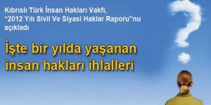 KTİHV 2012 Yılı Sivil Ve Siyasi Haklar Raporu