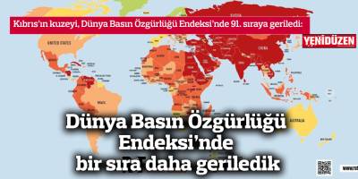 Kıbrıs’ın kuzeyi Dünya Basın Özgürlüğü Endeksi’nde bir sıra daha geriledi