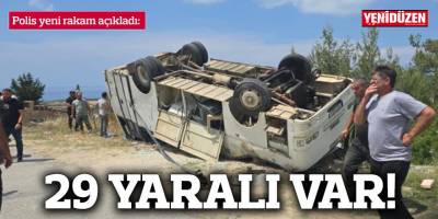 Yenierenköy’de otobüs devrildi, 29 kişi yaralandı