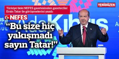 "Bu size hiç yakışmadı sayın Tatar!"