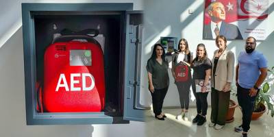 Gönyeli-Alayköy Belediyesi hayat kurtaran teknoloji cihazı belediye hizmet binasında yerini aldı