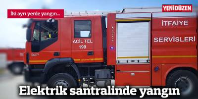 Elektrik santralinde yangın