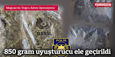 850 gram uyuşturucu ele geçirildi