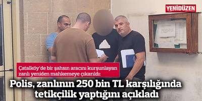 Polis, zanlının 250 bin TL karşılığında  tetikçilik yaptığını açıkladı