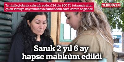 Sanık 2 yıl 6 ay hapse mahkûm edildi