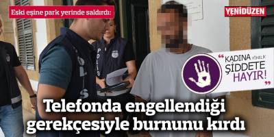 Eski eşine park yerinde saldırdı