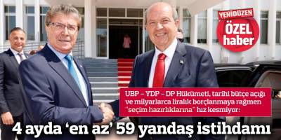 4 ayda 'en az' 59 yandaş istihdamı