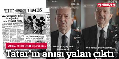 Tatar’ın anısı yalan çıktı