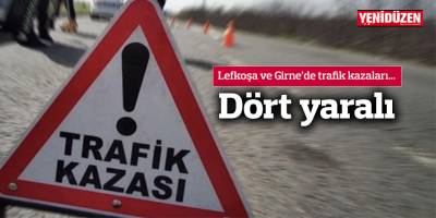 Lefkoşa ve Girne'de trafik kazaları...