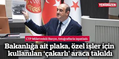 Bakanlığa ait plaka, özel işler için kullanılan ‘çakarlı’ araca takıldı