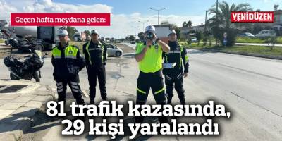 81 trafik kazasında, 29 kişi yaralandı