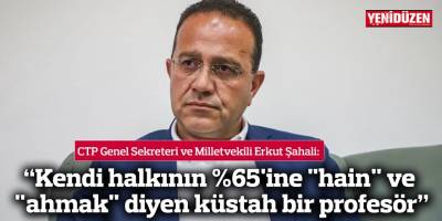 “Kendi halkının %65'ine "hain" ve "ahmak" diyen küstah bir profesör”