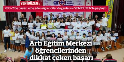 Artı Eğitim Merkezi öğrencilerinden  dikkat çeken başarı