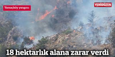 Yamaçköy yangını 18 hektarlık alana zarar verdi