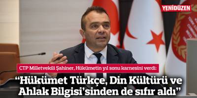 "Hükümet Türkçe ve Din kültürü ve ahlak bilgisinden de sıfır aldı"