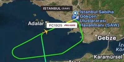 Ercan-İstanbul seferinde pistte tavşan engeli