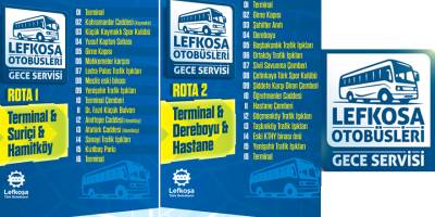 Lefkoşa’da gece toplu taşıma hizmeti yarın başlıyor