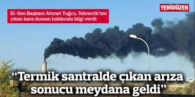 "Termik santralde çıkan arıza sonucu meydana geldi"