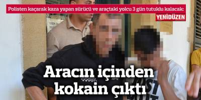 Aracın içinden kokain çıktı