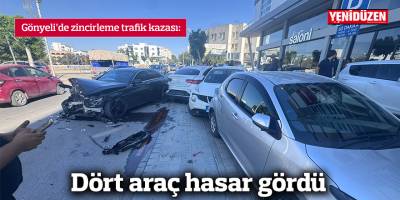 Dört araç hasar gördü