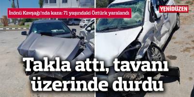 Takla attı, tavanı üzerinde durdu