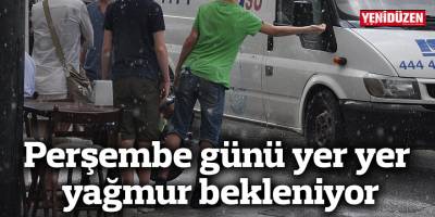 Perşembe günü yer yer yağmur bekleniyor