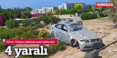 Girne-Tatlısu yolunda araç takla attı: 4 yaralı