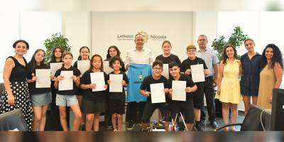 LBO Çocuk ve Gençlik Korosu heyeti LTB Başkanı Harmancı’yı ziyaret etti