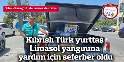 Kıbrıslı Türk yurttaş Limasol yangınına yardım için seferber oldu
