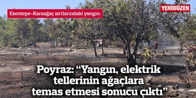 Poyraz: “Yangın, elektrik tellerinin ağaçlara temas etmesi sonucu çıktı”