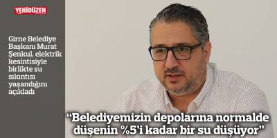 "Belediyemizin depolarına normalde düşenin %5’i kadar bir su düşüyor"