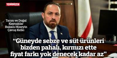 “Güneyde sebze ve süt ürünleri bizden pahalı, kırmızı ette fiyat farkı yok denecek kadar az”