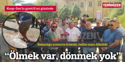 Turizm Bakanlığı'na yumurta fırlatıldı, hellim suyu döküldü