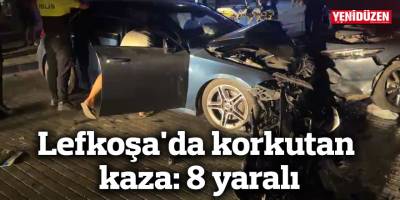 Lefkoşa'da korkutan kaza: 8 yaralı