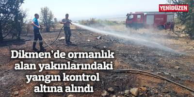 Dikmen’de ormanlık alan yakınlarındaki yangın kontrol altına alındı